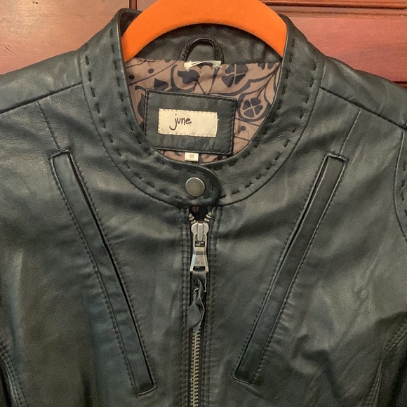 June 100% Genuine Leather Jacket - Picture 3 of 11